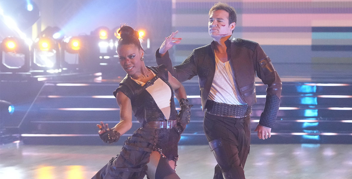 Britt Stewart and Daniel Durant perform on “Halloween Night” of Dancing with the Stars.