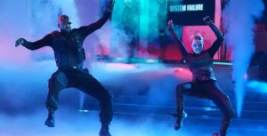 Wayne Brady and Witney Carson perform on “Halloween Night” of Dancing with the Stars.