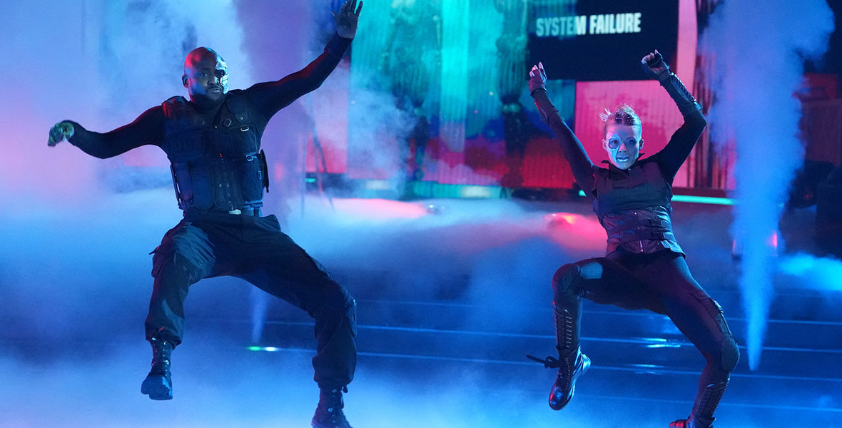 Wayne Brady and Witney Carson perform on “Halloween Night” of Dancing with the Stars.