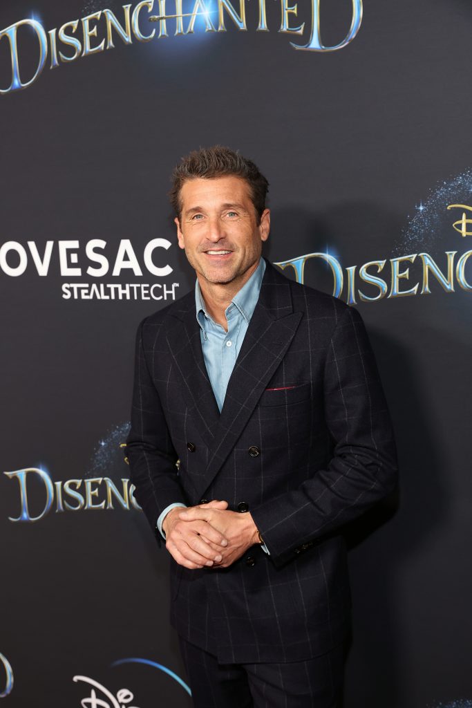 LOS ANGELES, CALIFORNIA - NOVEMBER 16: Patrick Dempsey arrives at the premiere of Disney’s “Disenchanted” at the El Capitan Theatre in Hollywood CA on November 16, 2022.  The film begins streaming only on Disney+ November 18, 2022. (Photo by Jesse Grant/Getty Images for Disney)