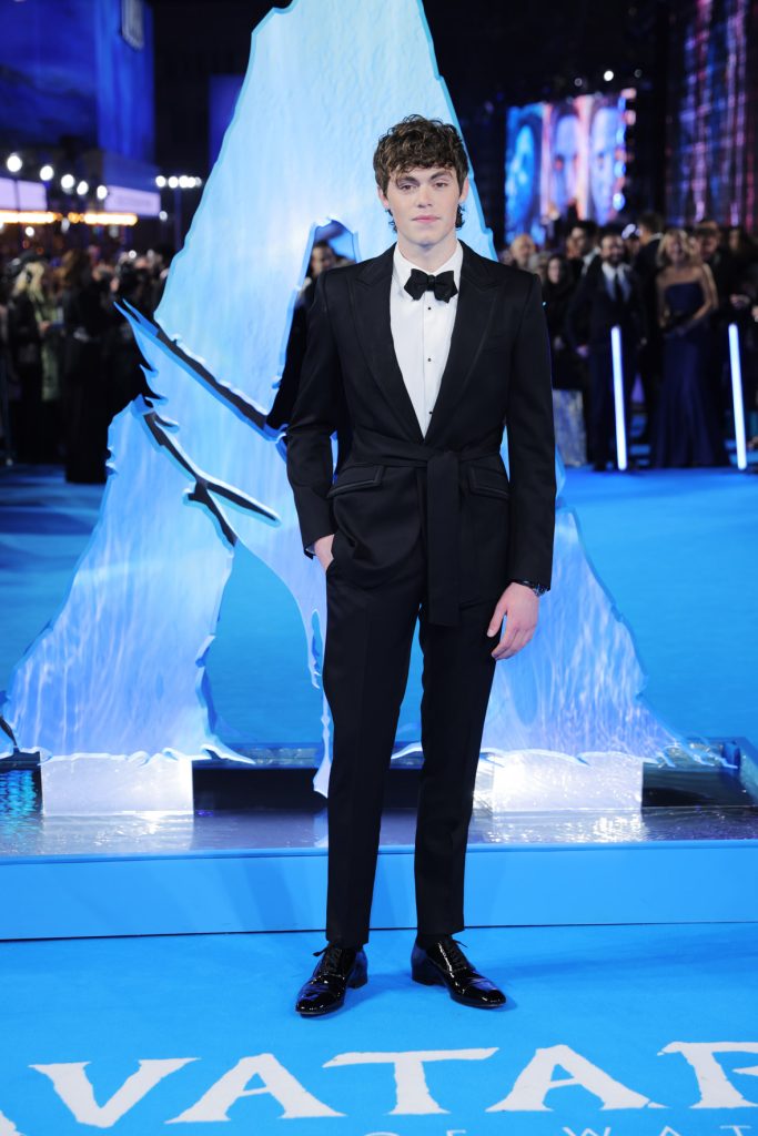 Jack Champion attends the World Premiere of James Cameron's "Avatar: The Way of Water" at the Odeon Luxe Leicester Square on December 06, 2022 in London, England. (Photo by StillMoving.net for Disney)