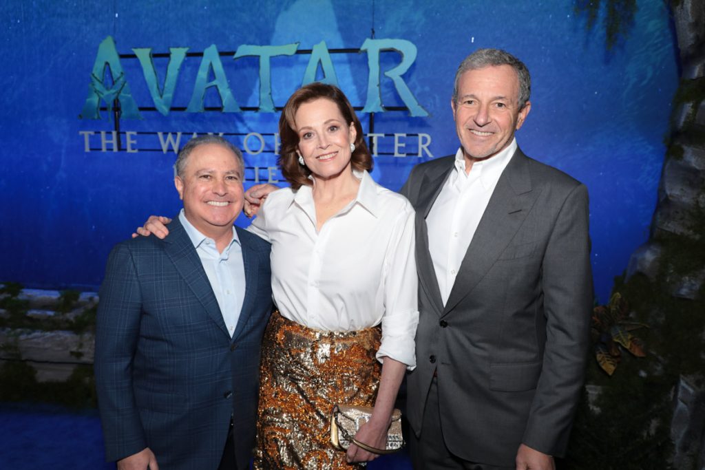 Alan Bergman, Sigourney Weaver and Bob Iger attend the U.S. Premiere of 20th Century Studios’ “Avatar: The Way of Water” at the Dolby Theater on Monday, December 12, 2022 in Hollywood, CA. 


(photo: Alex J. Berliner/ABImages)