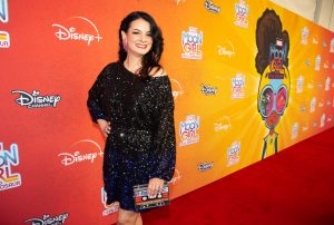 Pilar Flynn attends the premiere for Marvel’s Moon Girl and Devil Dinosaur at the Walt Disney Studios Lot in Burbank, California.