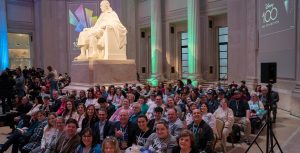 D23 Members assemble for the opening ceremony of Disney100: The Exhibition