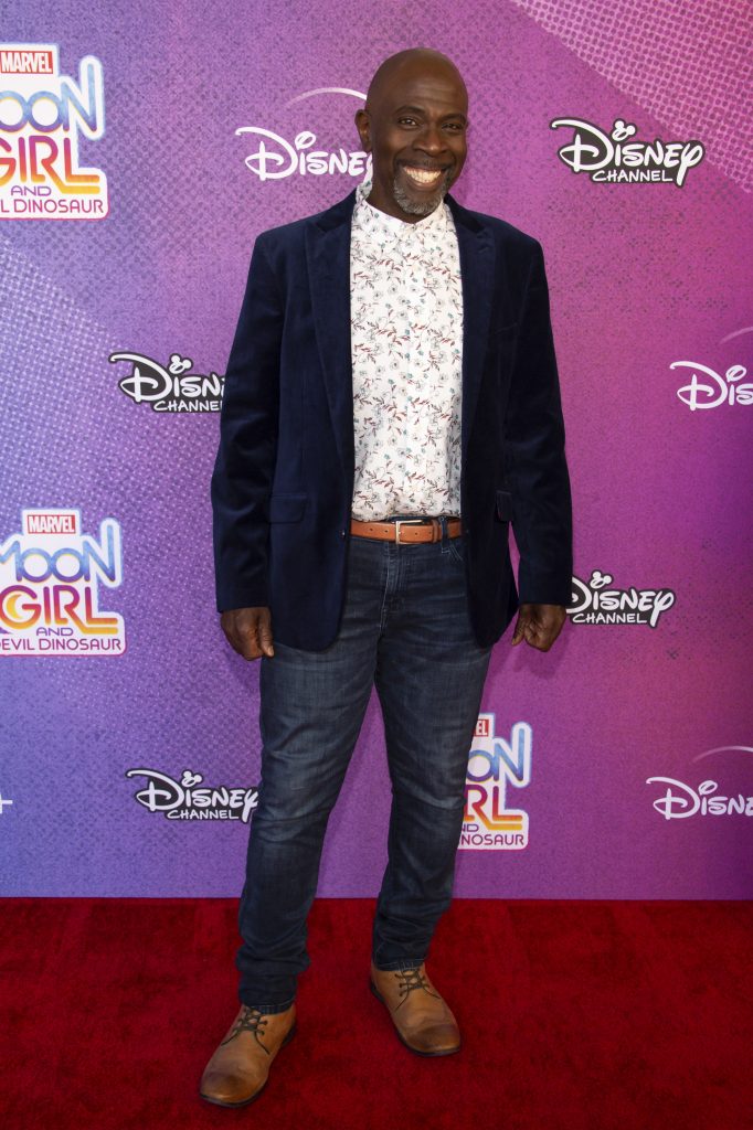 Gary Anthony Williams attends the premiere for Marvel’s Moon Girl and Devil Dinosaur at the Walt Disney Studios Lot in Burbank, California.