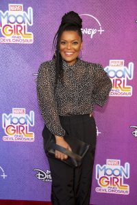 Yvette Nicole Brown attends the premiere for Marvel’s Moon Girl and Devil Dinosaur at the Walt Disney Studios Lot in Burbank, California.