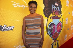 Adina Porter attends the premiere for Marvel’s Moon Girl and Devil Dinosaur at the Walt Disney Studios Lot in Burbank, California.