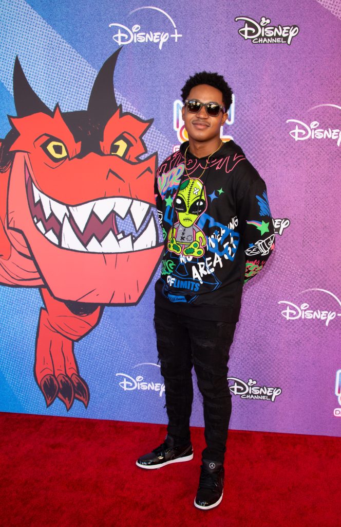 Issac Ryan Brown attends the premiere for Marvel’s Moon Girl and Devil Dinosaur at the Walt Disney Studios Lot in Burbank, California.