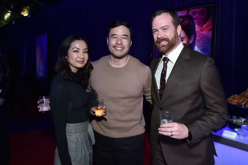 LOS ANGELES, CALIFORNIA - FEBRUARY 06: (L-R) Jae Suh Park, Randall Park, and Producer Stephen Broussard attend the Ant-Man and The Wasp Quantumania world premiere at Regency Village Theatre in Westwood, California on February 06, 2023. (Photo by Alberto E. Rodriguez/Getty Images for Disney)