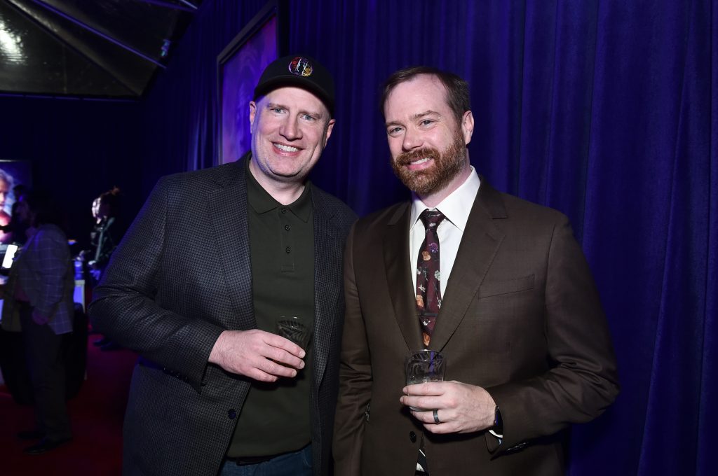 LOS ANGELES, CALIFORNIA - FEBRUARY 06: (L-R) Producer and Marvel Studios President and Marvel CCO Kevin Feige and Producer Stephen Broussard attend the Ant-Man and The Wasp Quantumania world premiere at Regency Village Theatre in Westwood, California on February 06, 2023. (Photo by Alberto E. Rodriguez/Getty Images for Disney)