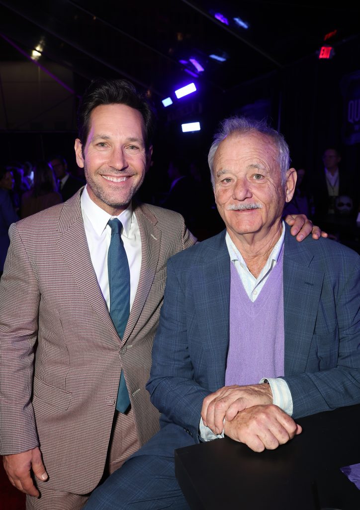 LOS ANGELES, CALIFORNIA - FEBRUARY 06: (L-R) Paul Rudd and Bill Murray attend the Ant-Man and The Wasp Quantumania world premiere at Regency Village Theatre in Westwood, California on February 06, 2023. (Photo by Jesse Grant/Getty Images for Disney)