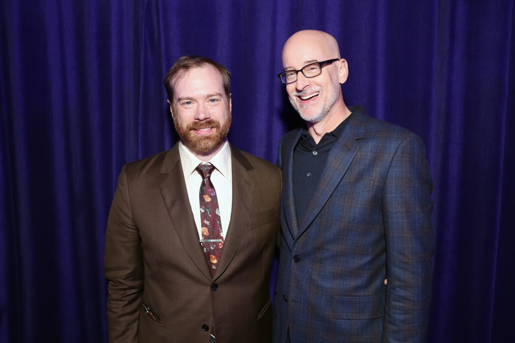 LOS ANGELES, CALIFORNIA - FEBRUARY 06: (L-R) Producer Stephen Broussard and Director Peyton Reed attend the Ant-Man and The Wasp Quantumania world premiere at Regency Village Theatre in Westwood, California on February 06, 2023. (Photo by Jesse Grant/Getty Images for Disney)