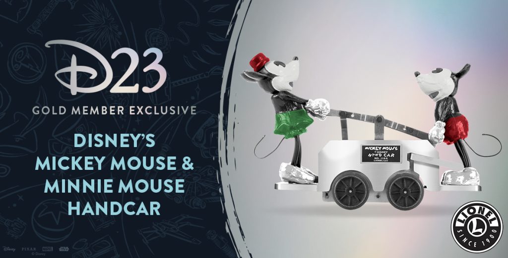 D23 Gold Member Exclusive: Disney’s Mickey Mouse & Minnie Mouse Handcar Pre-Sale By Lionel