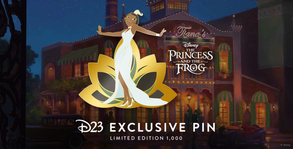 D23 Gold Member Exclusive The Princess and the Frog Pin – On Sale Soon!
