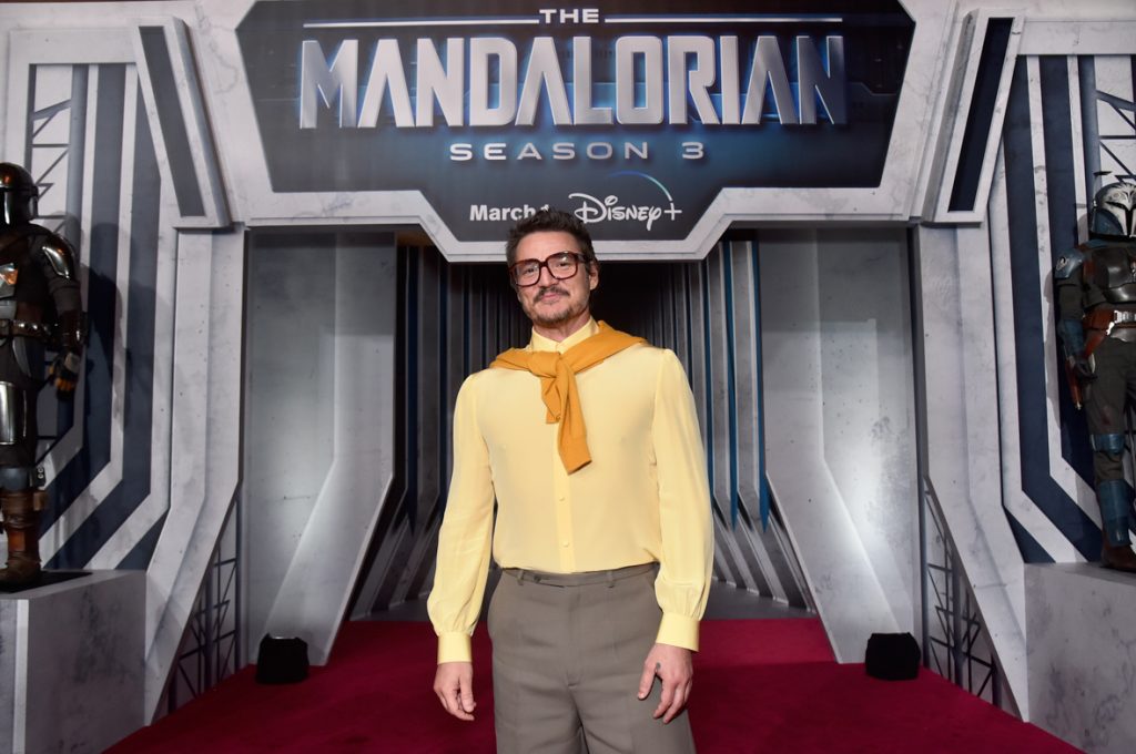 LOS ANGELES, CALIFORNIA - FEBRUARY 28: Pedro Pascal attends the Mandalorian special launch event at El Capitan Theatre in Hollywood, California on February 28, 2023. (Photo by Alberto E. Rodriguez/Getty Images for Disney)