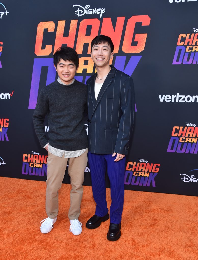 BURBANK, CALIFORNIA - MARCH 06: (L-R) Ben Wang and Bloom Li attend the Launch &amp; Screening Event for Disney's “Chang Can Dunk” at Walt Disney Studios in Hollywood, California on March 06, 2023. (Photo by Alberto E. Rodriguez/Getty Images for Disney)