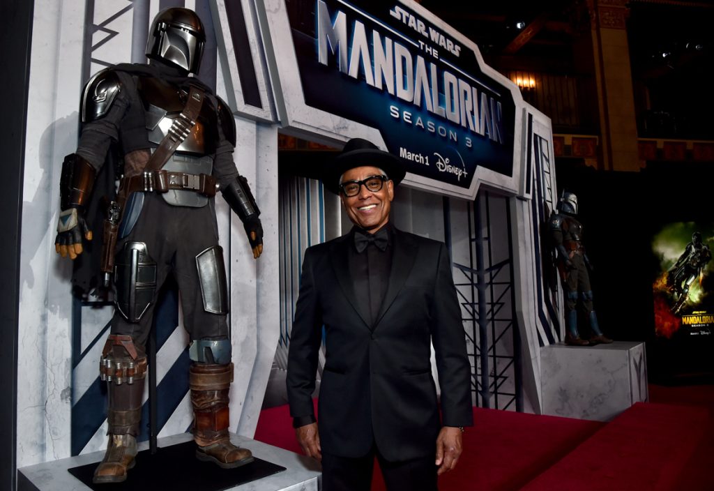 LOS ANGELES, CALIFORNIA - FEBRUARY 28: Giancarlo Esposito attends the Mandalorian special launch event at El Capitan Theatre in Hollywood, California on February 28, 2023. (Photo by Alberto E. Rodriguez/Getty Images for Disney)