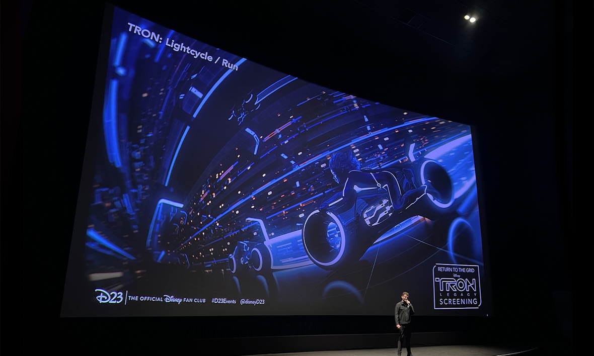 D23 Presents concept art and simulated images of the attraction experience on the big screen.