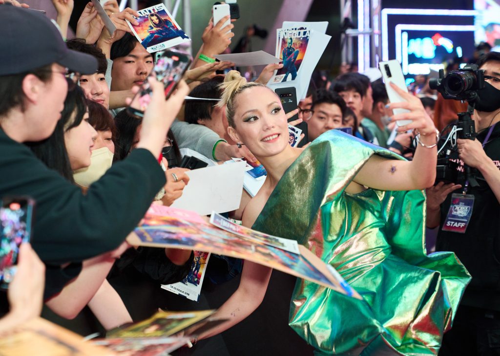 Pom Klementieff attends the Seoul Fan Event for Marvel Studios' GUARDIANS OF THE GALAXY VOL. 3 in Seoul, South Korea on April 19, 2023. Photo by Ho Chang.