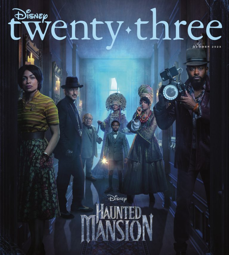 Summer 2023 D23   2023 DisneyTwentyThree Summer Haunted Mansion Cover 768x855 