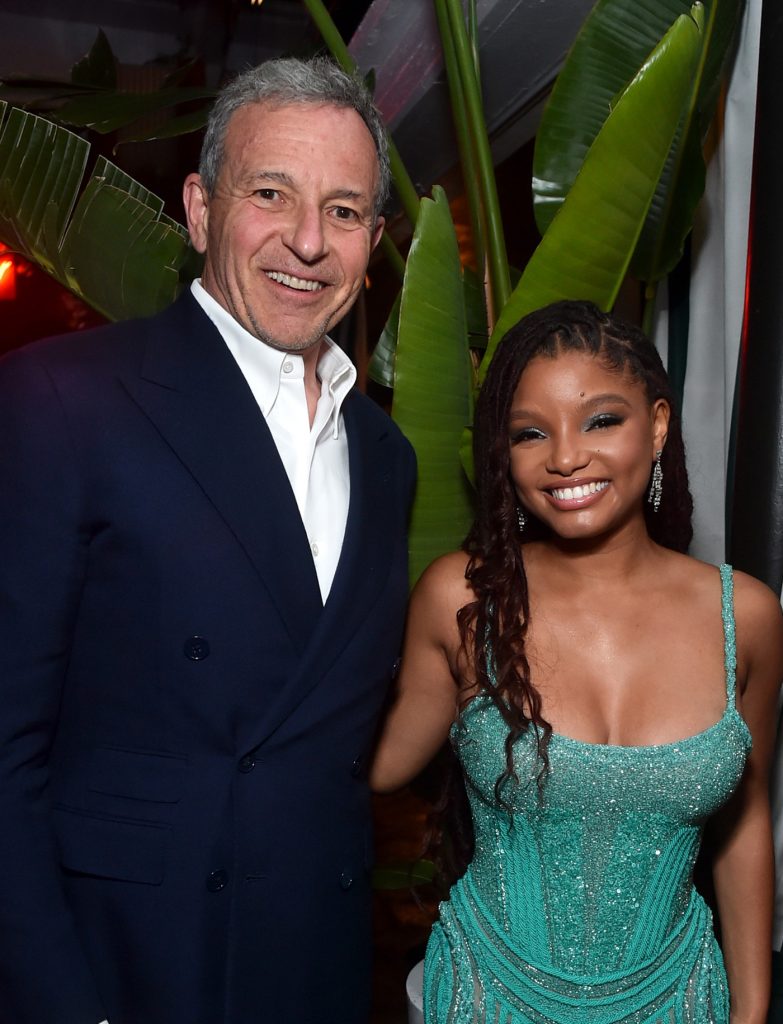 LOS ANGELES, CALIFORNIA - MAY 08: (L-R) Bob Iger, Chief Executive Officer of Disney and Halle Bailey attend the World Premiere of Disney's live-action feature "The Little Mermaid" at the Dolby Theatre in Los Angeles, California on May 08, 2023. (Photo by Alberto E. Rodriguez/Getty Images for Disney)