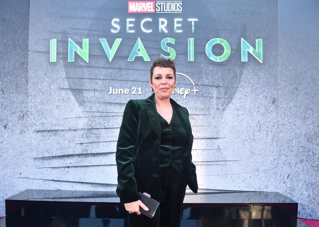 LOS ANGELES, CALIFORNIA - JUNE 13: Olivia Colman attends the Secret Invasion launch event at the El Capitan Theatre in Hollywood, California on June 13, 2023. (Photo by Alberto E. Rodriguez/Getty Images for Disney)