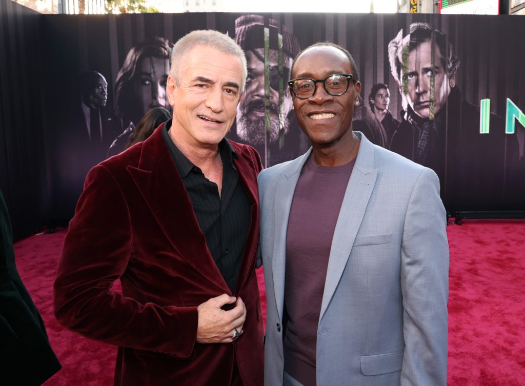 LOS ANGELES, CALIFORNIA - JUNE 13: Dermot Mulroney and Don Cheadle attends the Secret Invasion launch event at the El Capitan Theatre in Hollywood, California on June 13, 2023. (Photo by Jesse Grant/Getty Images for Disney)