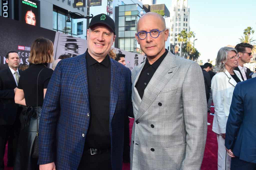 LOS ANGELES, CALIFORNIA - JUNE 13: Kevin Feige, President, Marvel Studios, and Ali Selim attend the Secret Invasion launch event at the El Capitan Theatre in Hollywood, California on June 13, 2023. (Photo by Alberto E. Rodriguez/Getty Images for Disney)
