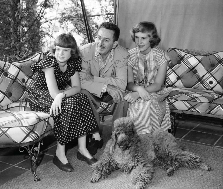 Sharon,-Walt,-Diane,-and-Duchess-Disney,-c.-1948;-Courtesy-of-the-Walt ...