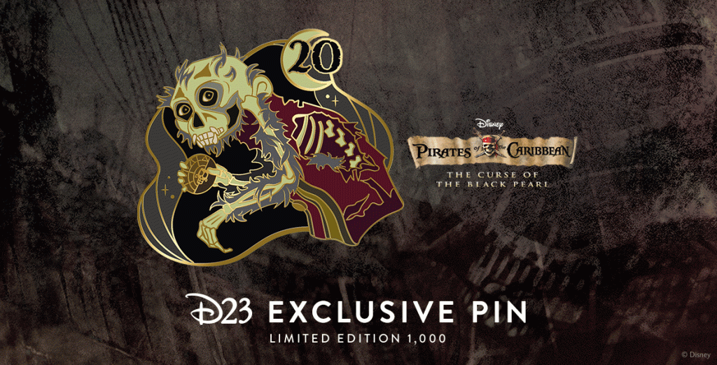 Caribbean Curses and Creepy Capuchins: D23 Pin Celebrates 20 Years of Pirates of the Caribbean: Curse of the Black Pearl
