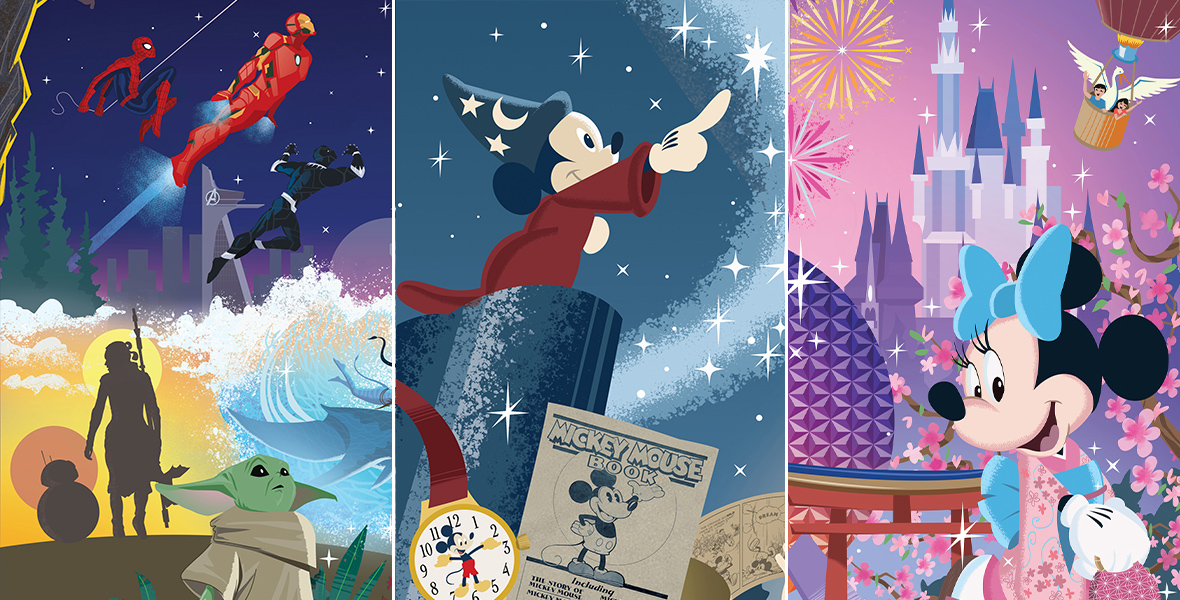 Celebrate Disney100 with All-New “Disney by the Eras” Artwork - D23