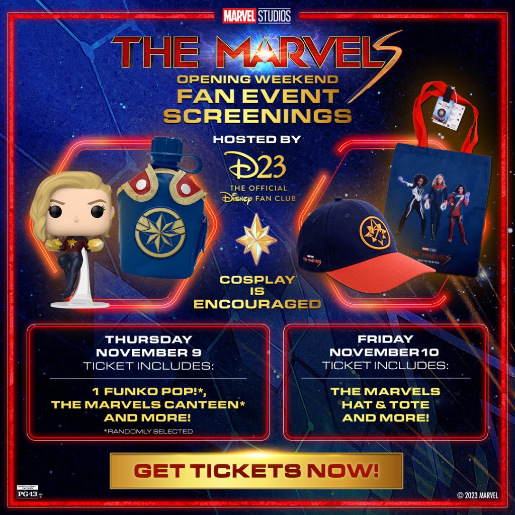 The Marvels Opening Weekend Fan Events at The El Capitan Theatre - D23