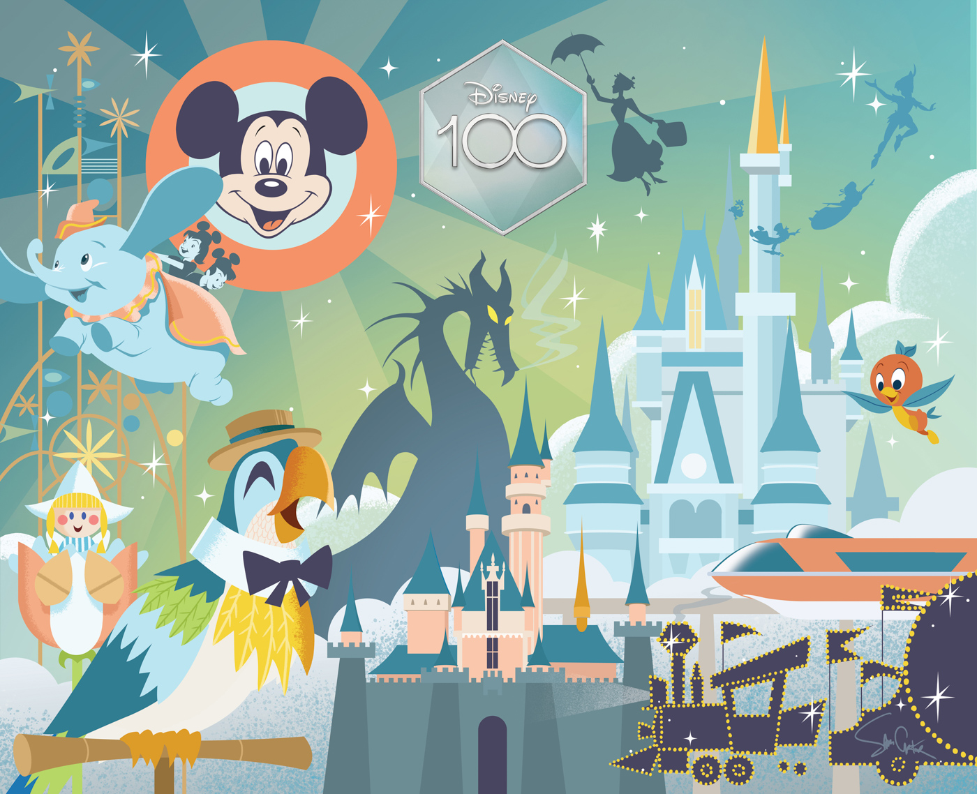 Celebrate Disney100 with All-New “Disney by the Eras” Artwork - D23