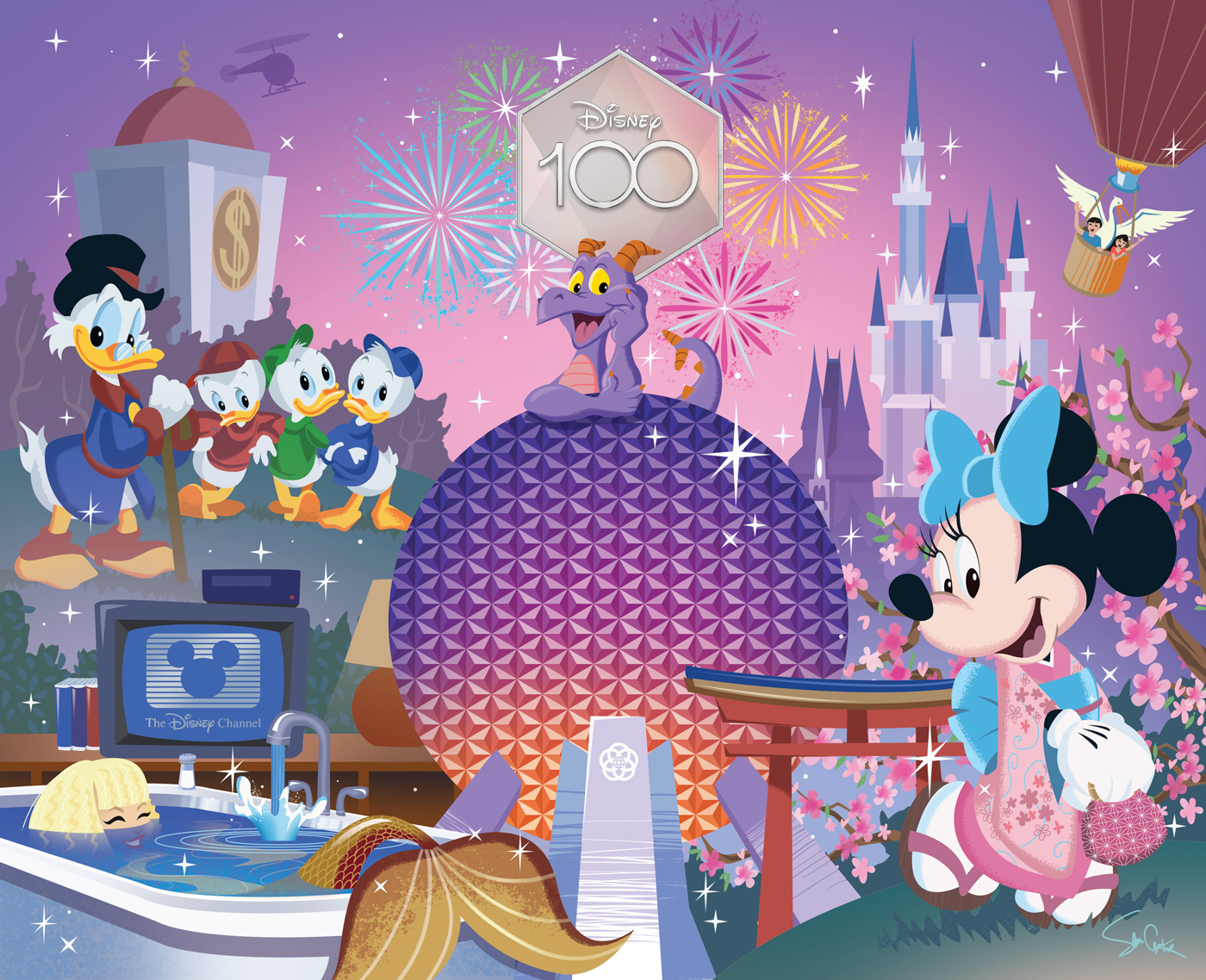 New Disney100 Puzzle Featuring Band Leader Mickey & Figment at