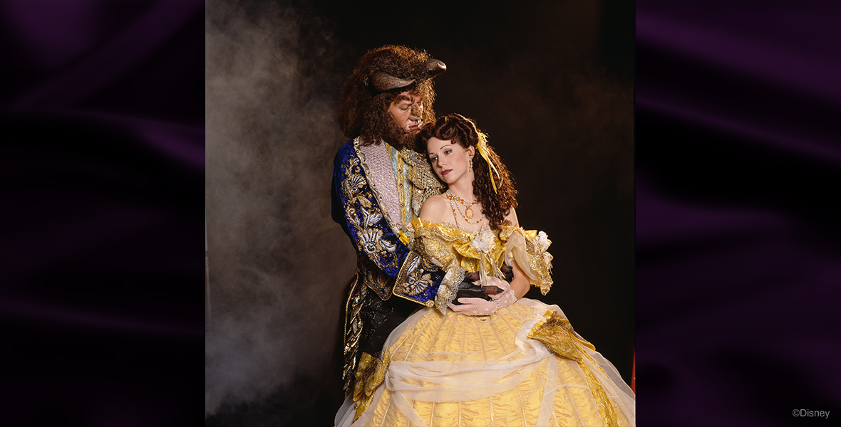 Belle (Susan Egan) and Beast (Terrence Mann) from the original cast of Disney’s Beauty and the Beast on Broadway. (Production photography by Joan Marcus)