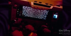 Guests jump into hyperspace aboard Star Tours in 1989. © Disney/© & ™ Lucasfilm Ltd