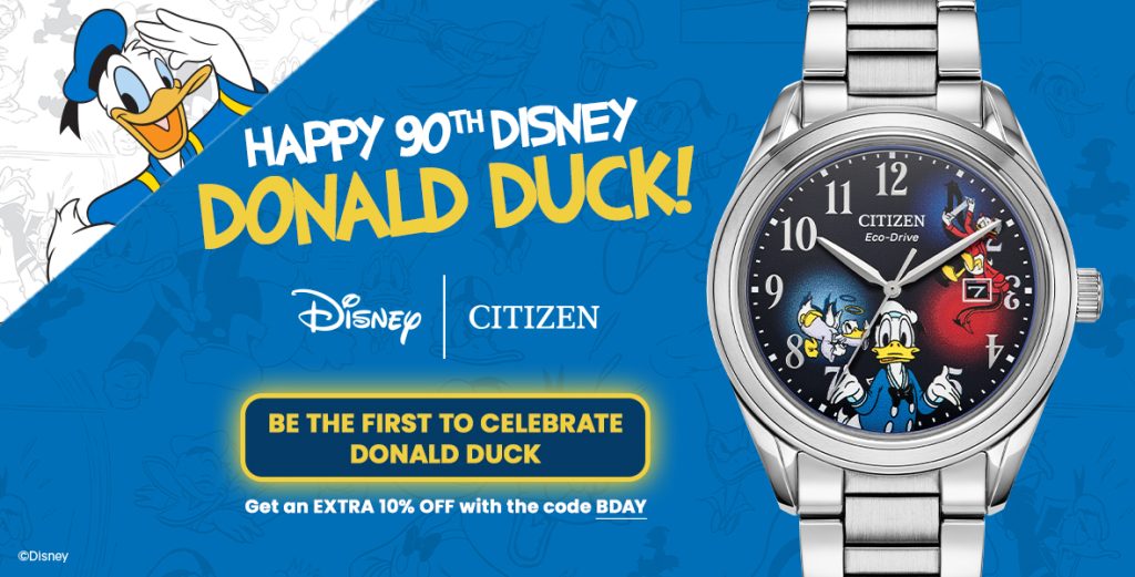 Exclusive D23 Offer: Early Access to the Donald Duck 90 Box Set, Plus 10% Off Select Disney Watches at Citizen