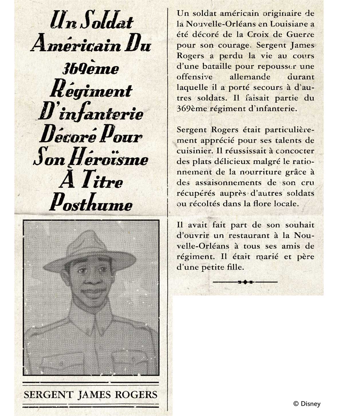 A French newspaper clipping of James Rogers