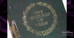 The poetry book “Five Centuries of Verse” was used as the main prop book in the film. The book is green and shows signs of aging, with tape on the front and spine.