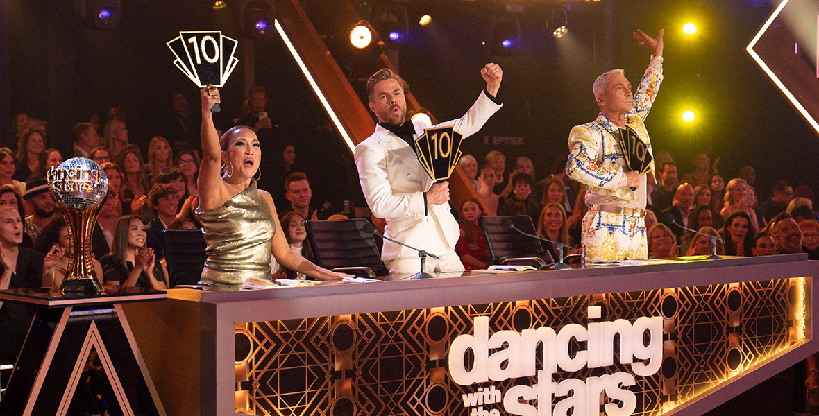 Carrie Ann Inaba, Derek Hough, and Bruno Tonioli in Dancing with the Stars
