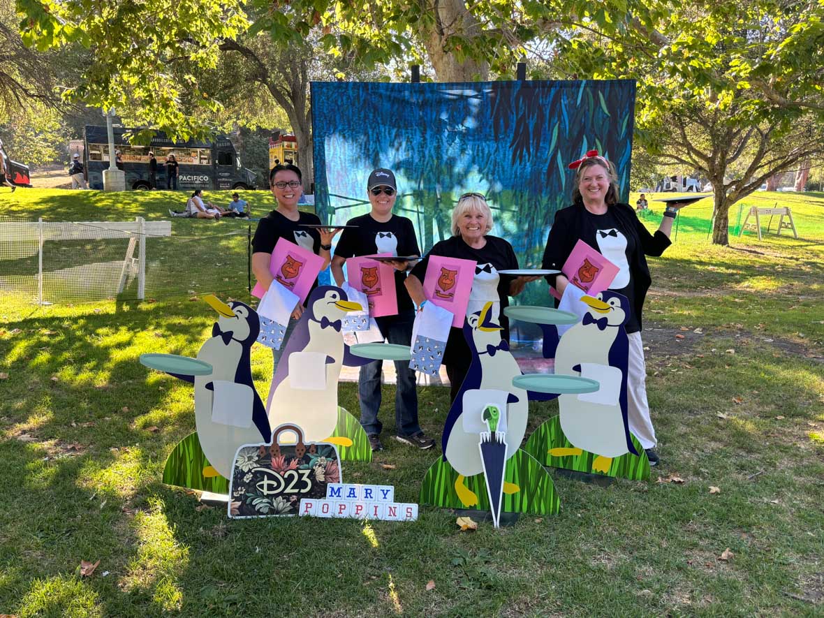 At D23’s recent 60th anniversary screening of Mary Poppins, fans dressed up as the animated waiter penguins from the film.