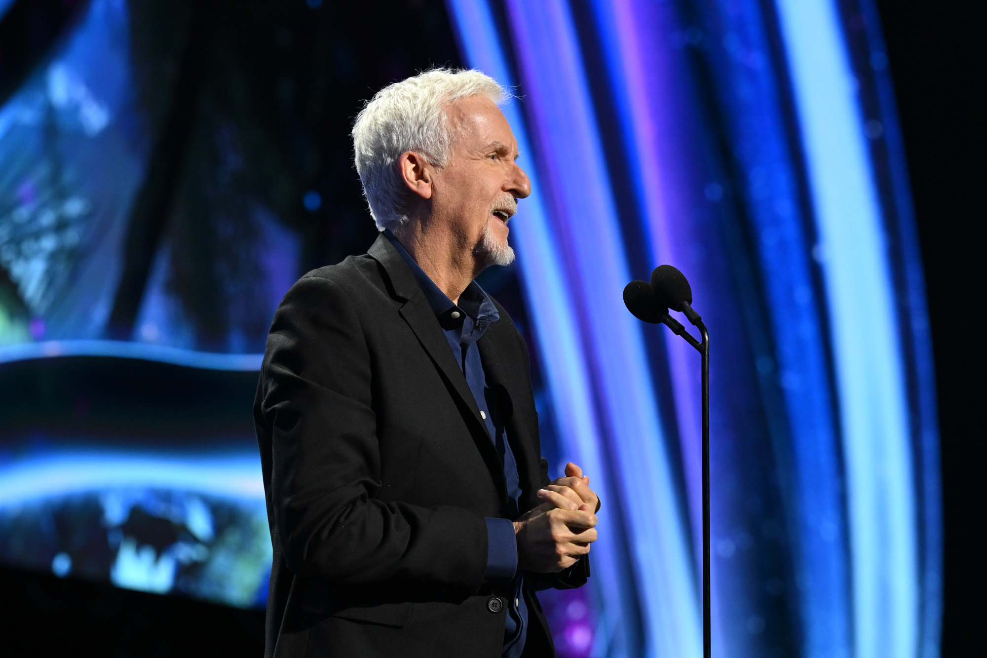 James Cameron appears at the Disney Legends Awards ceremony at the Honda Center in Anaheim, California, as part of D23: The Ultimate Disney Fan Event.