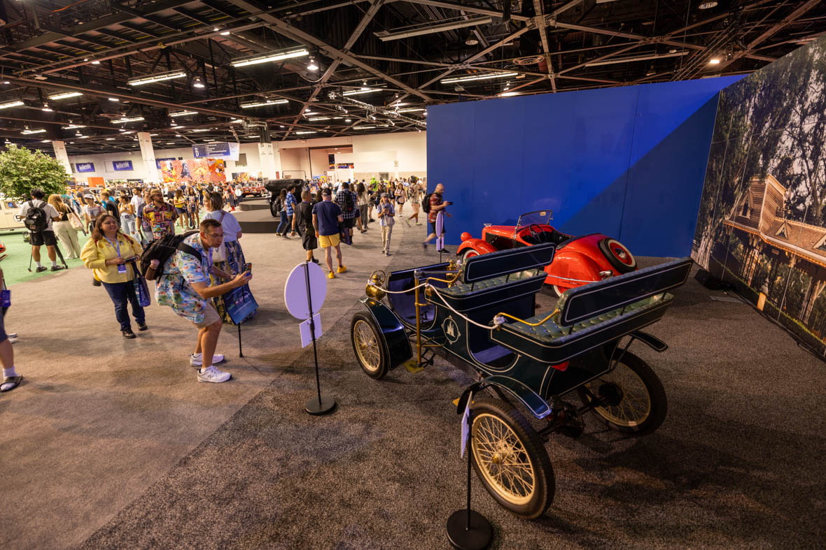 A model-T Ford is seen on the show floor in “A Great Big Beautiful Car Show” at D23: The Ultimate Disney Fan Event.

Throughout the exhibit, guests will come bumper-to-bumper with more than 30 unique and memorable vehicles from around the worlds of Disney—some never before displayed for the public.