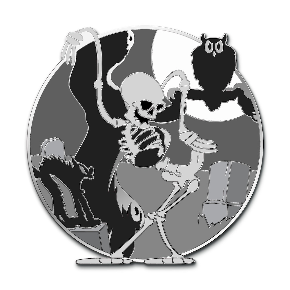 Silly Symphony: The Skeleton Dance 95th Anniversary Glow-in-the-Dark Jumbo Pin