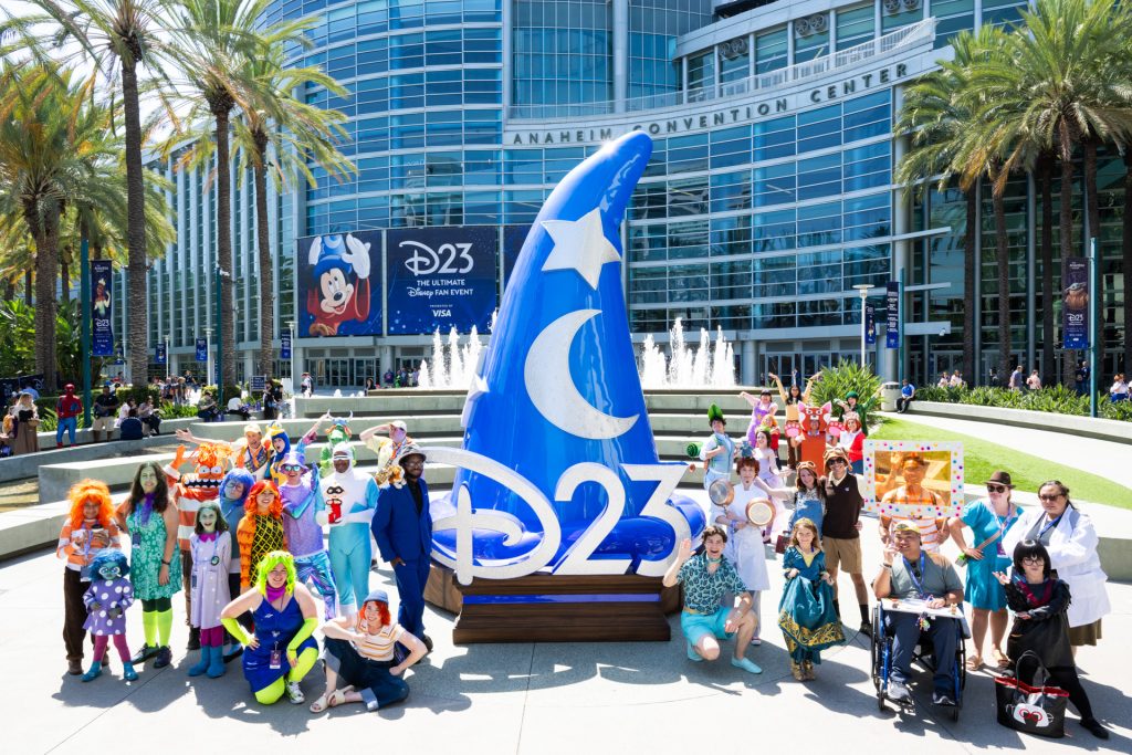 D23: THE ULTIMATE DISNEY FAN EVENT PRESENTED BY VISA  - Fans of all ages express their creativity through costumes celebrating their favorite characters and films. D23: The Ultimate Disney Fan Event presented by Visa, taking place at the Anaheim Convention Center on August 9, 10, and 11, 2024, is a one-of-a-kind, multi-day fan experience showcasing the very best in creative storytelling and unrivaled innovation from across the worlds of Disney. The event has been reimagined to be more expansive and more immersive than ever before, offering fans access to more of what they love. (The Walt Disney Company)