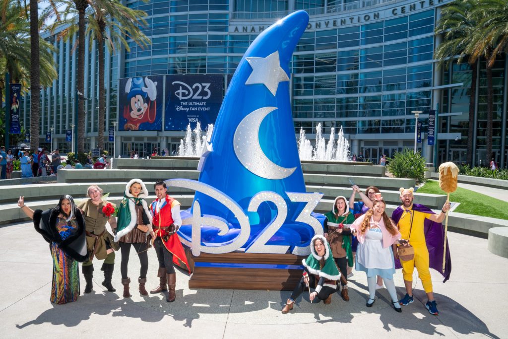 D23: THE ULTIMATE DISNEY FAN EVENT PRESENTED BY VISA  - Fans of all ages express their creativity through costumes celebrating their favorite characters and films. D23: The Ultimate Disney Fan Event presented by Visa, taking place at the Anaheim Convention Center on August 9, 10, and 11, 2024, is a one-of-a-kind, multi-day fan experience showcasing the very best in creative storytelling and unrivaled innovation from across the worlds of Disney. The event has been reimagined to be more expansive and more immersive than ever before, offering fans access to more of what they love. (The Walt Disney Company)