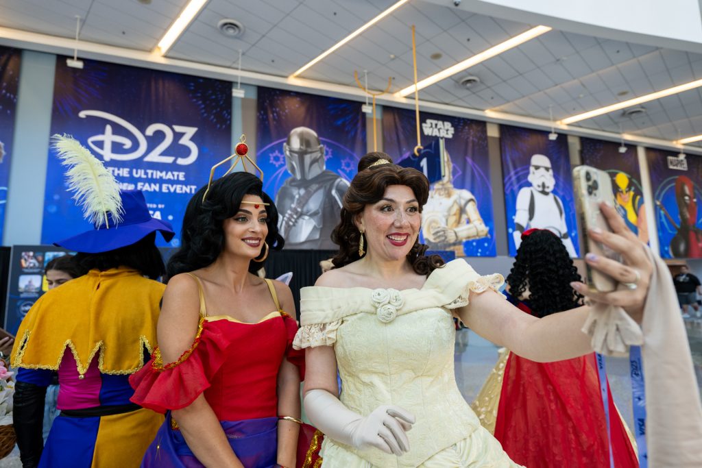 D23: THE ULTIMATE DISNEY FAN EVENT PRESENTED BY VISA  - Fans of all ages express their creativity through costumes celebrating their favorite characters and films. D23: The Ultimate Disney Fan Event presented by Visa, taking place at the Anaheim Convention Center on August 9, 10, and 11, 2024, is a one-of-a-kind, multi-day fan experience showcasing the very best in creative storytelling and unrivaled innovation from across the worlds of Disney. The event has been reimagined to be more expansive and more immersive than ever before, offering fans access to more of what they love. (The Walt Disney Company)