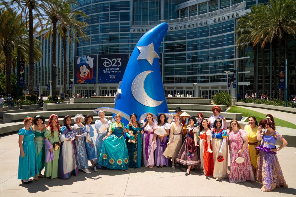 D23: THE ULTIMATE DISNEY FAN EVENT PRESENTED BY VISA  - Fans of all ages express their creativity through costumes celebrating their favorite characters and films. D23: The Ultimate Disney Fan Event presented by Visa, taking place at the Anaheim Convention Center on August 9, 10, and 11, 2024, is a one-of-a-kind, multi-day fan experience showcasing the very best in creative storytelling and unrivaled innovation from across the worlds of Disney. The event has been reimagined to be more expansive and more immersive than ever before, offering fans access to more of what they love. (The Walt Disney Company)