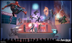 Concept art of Avengers Assemble! aboard the Disney Adventure cruise ship&nbsp;