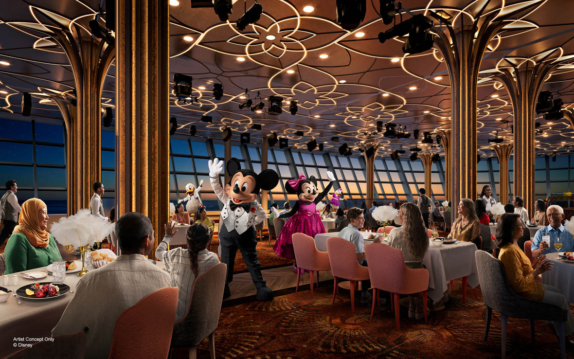 Concept art of Hollywood Spotlight Club aboard the Disney Adventure cruise ship